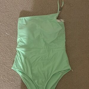 Aerie Light Green One Shoulder Swimsuit